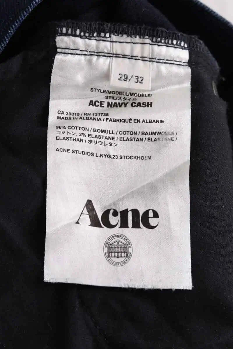 Jean droit Acne Studios Bleu en Coton