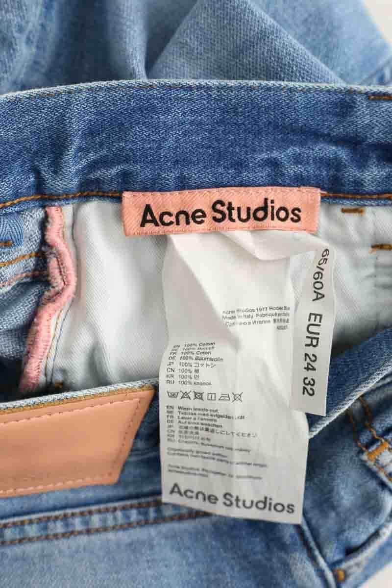 Jean droit Acne Studios Bleu en Coton