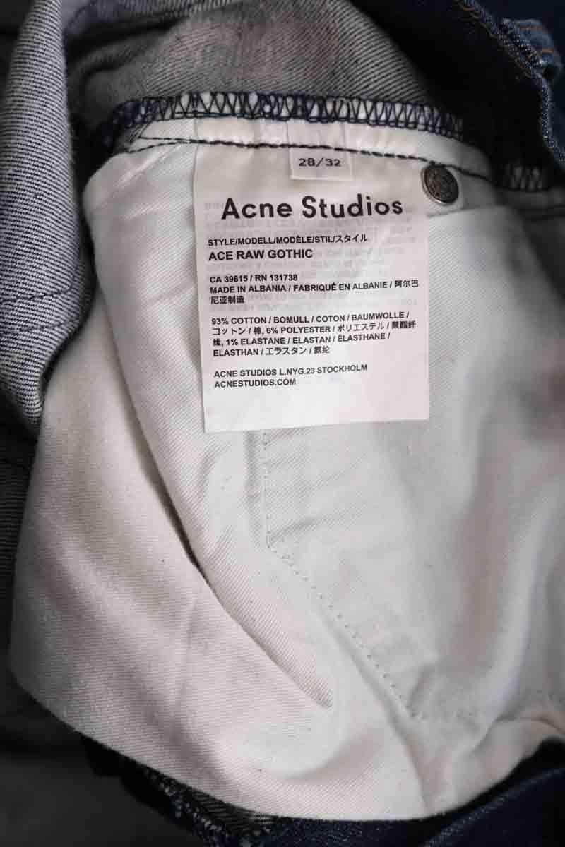 Jean droit Acne Studios Bleu en Coton