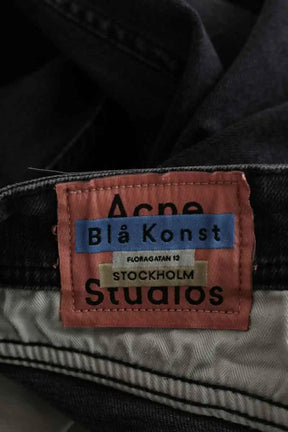Jean droit Acne Studios Noir en Coton