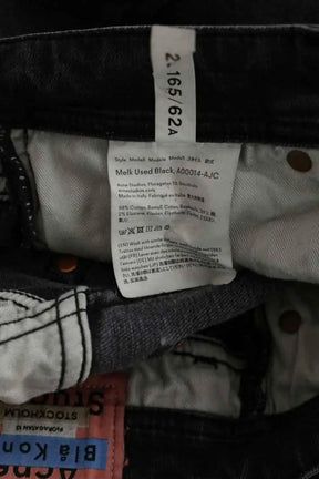Jean droit Acne Studios Noir en Coton