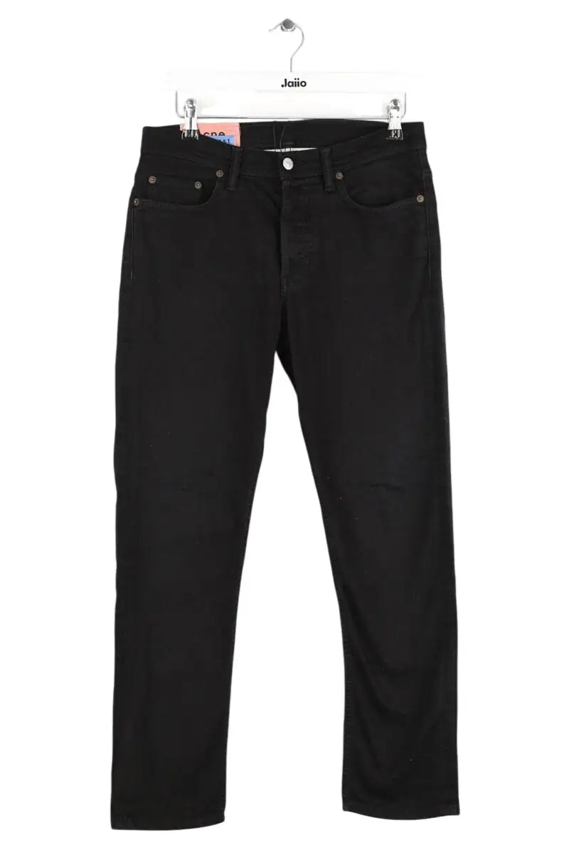 Jean droit Acne Studios River stay black Noir en Coton, taille S - Seconde Main