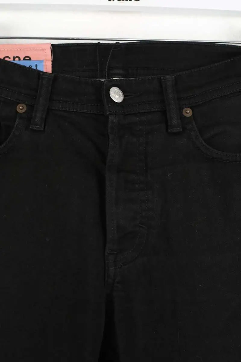 Jean droit Acne Studios River stay black Noir en Coton