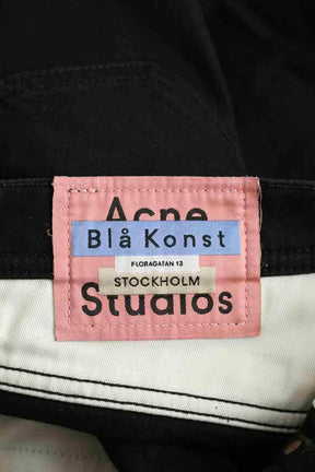 Jean droit Acne Studios River stay black Noir en Coton