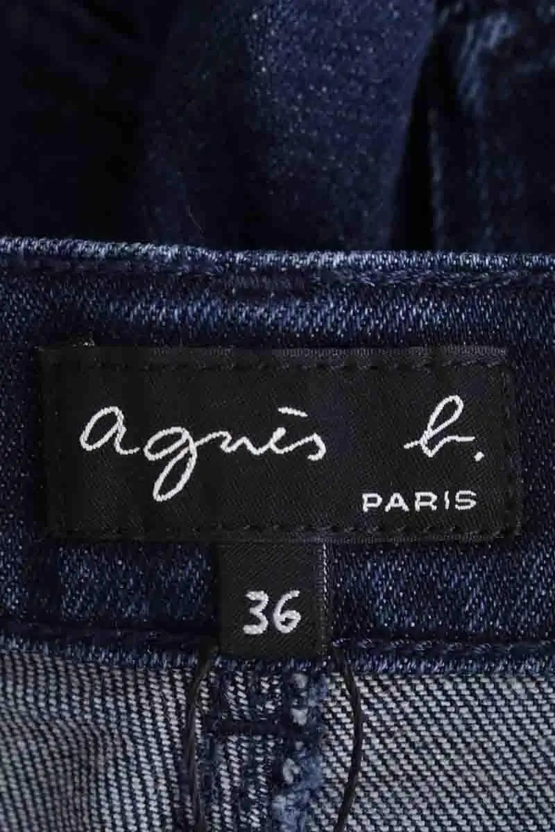 Jean droit Agnès B. Bleu en Coton