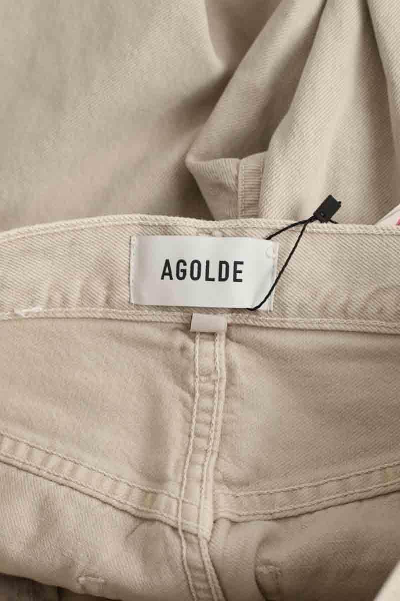 Jean droit Agolde Beige en Coton
