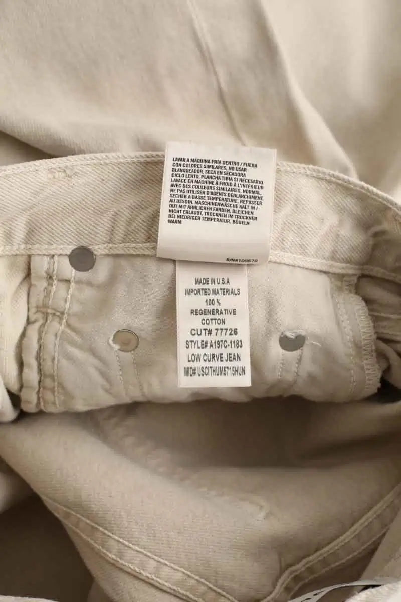 Jean droit Agolde Beige en Coton