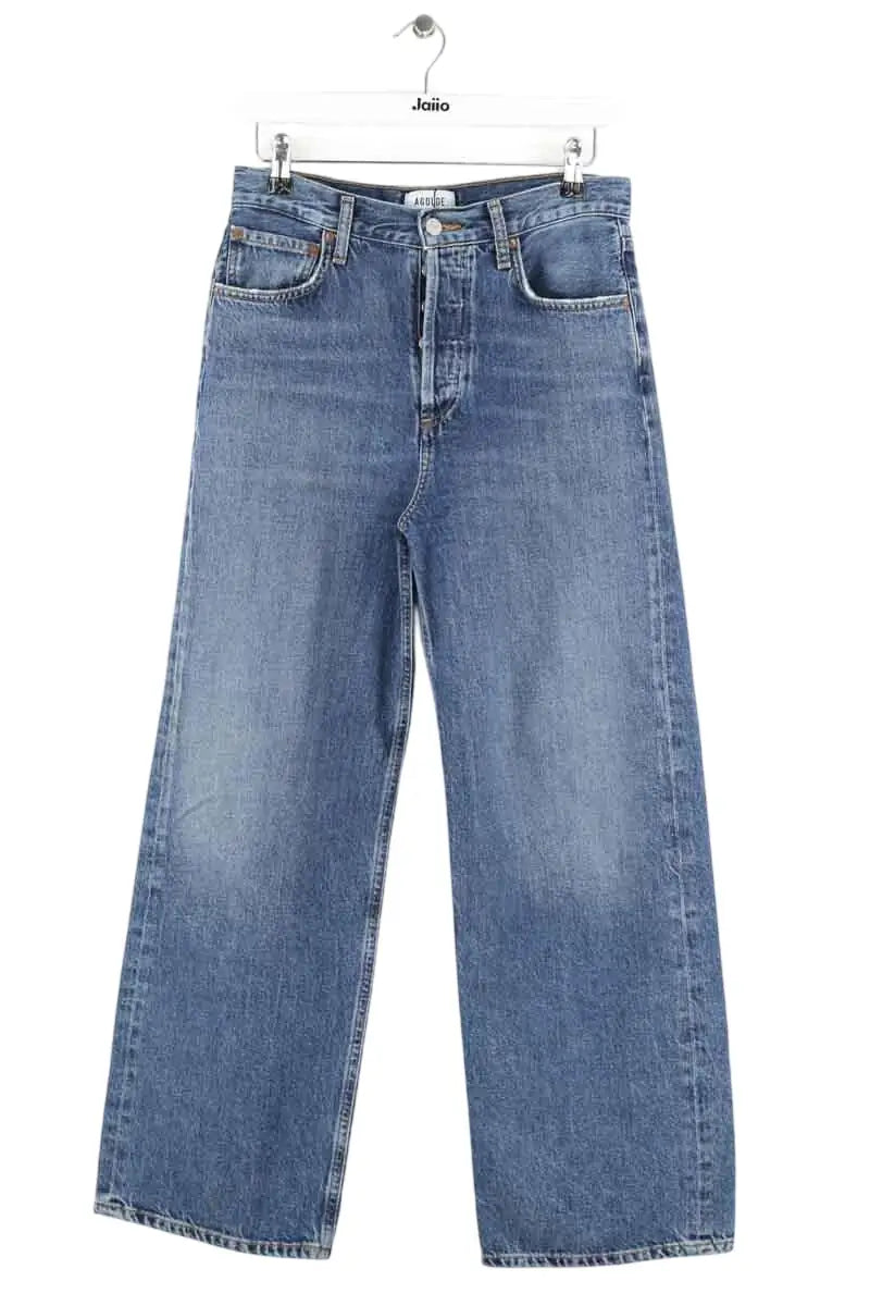 Jean droit Agolde Bleu en Coton, taille XS - Seconde Main