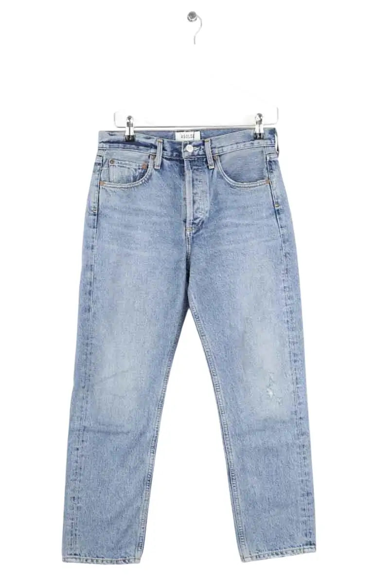 Jean droit Agolde Bleu en Coton, taille XS - Seconde Main