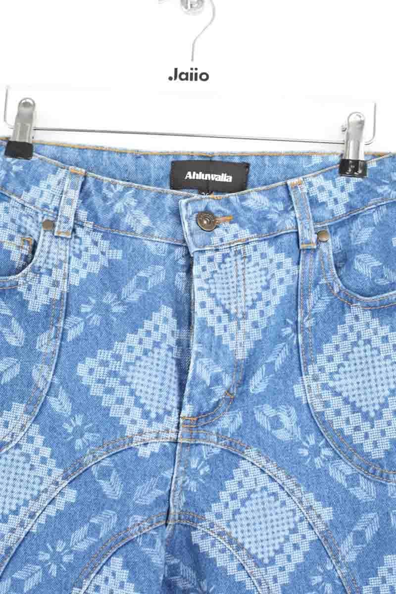 Jean droit Ahluwalia Bleu en Coton