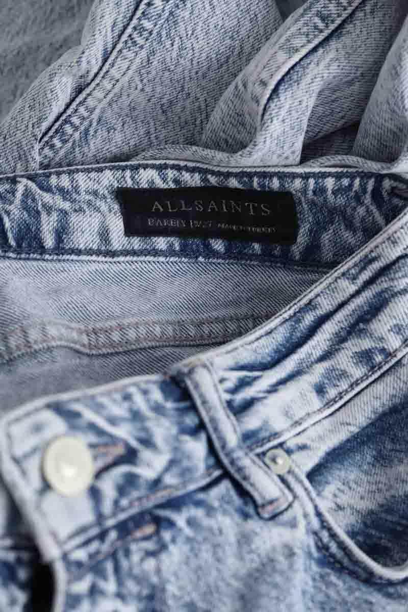 Jean droit All Saints Bleu en Coton