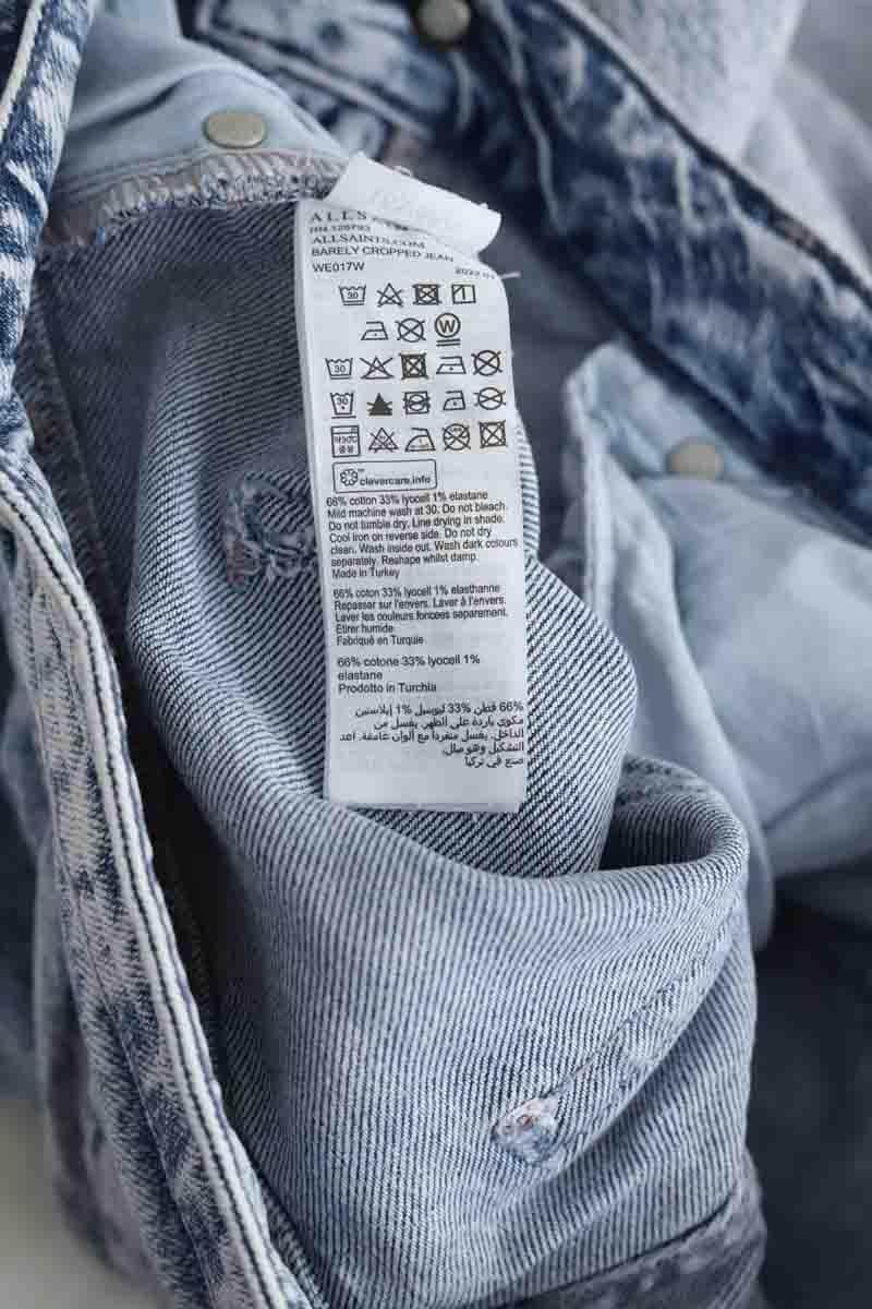 Jean droit All Saints Bleu en Coton