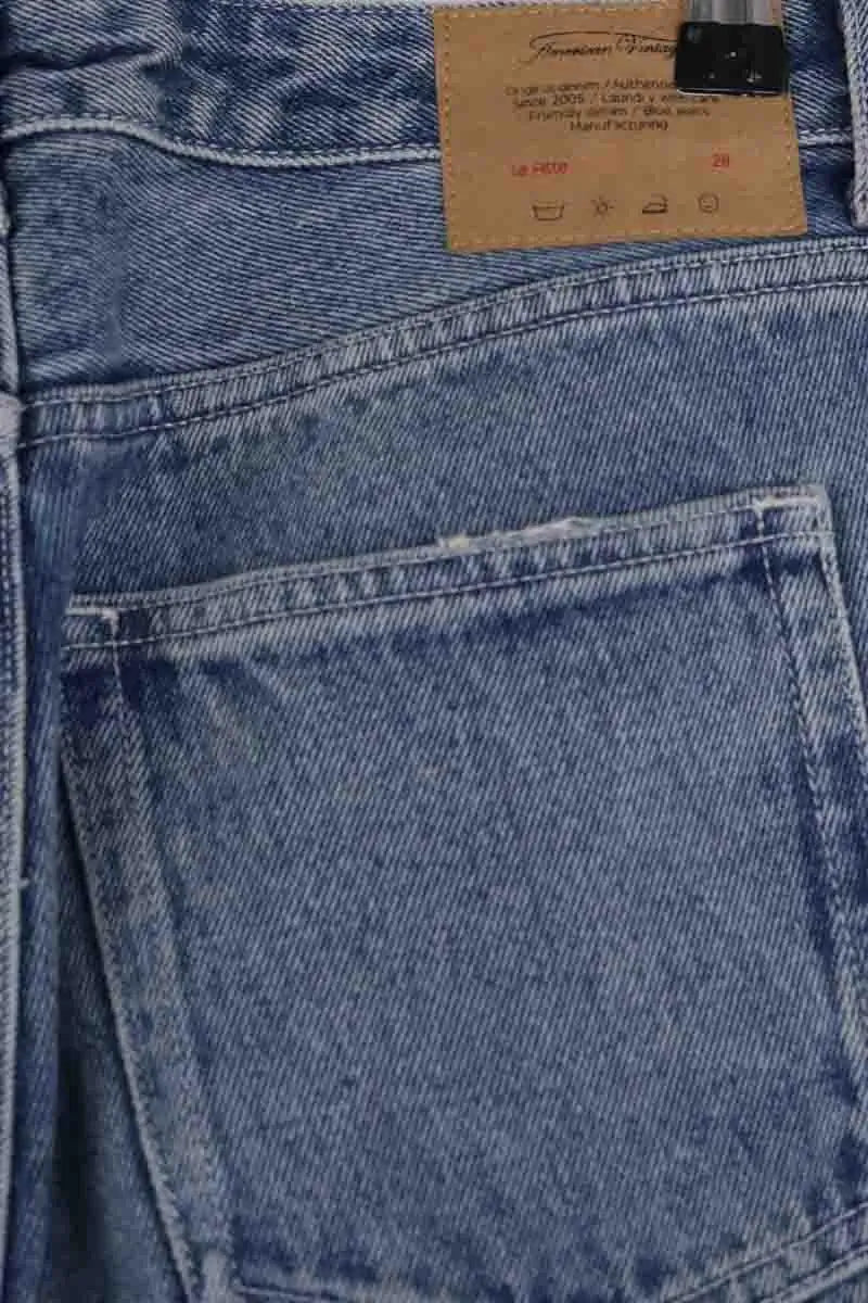 Jean droit American Vintage Bleu en Coton