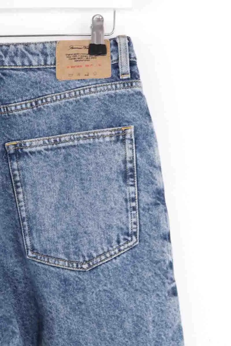 Jean droit American Vintage Bleu en Coton
