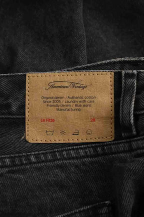 Jean droit American Vintage Noir en Coton