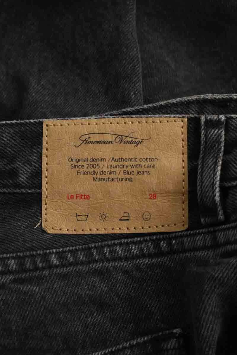 Jean droit American Vintage Noir en Coton