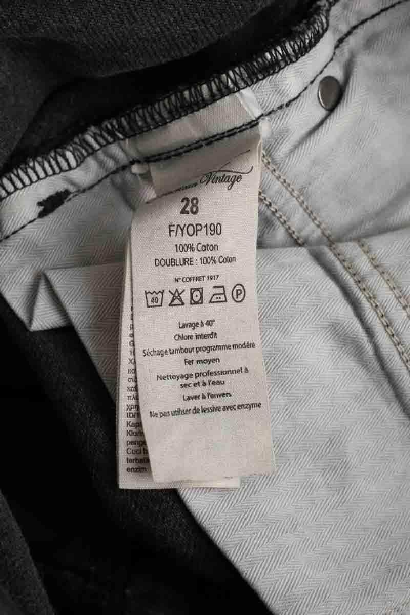 Jean droit American Vintage Noir en Coton