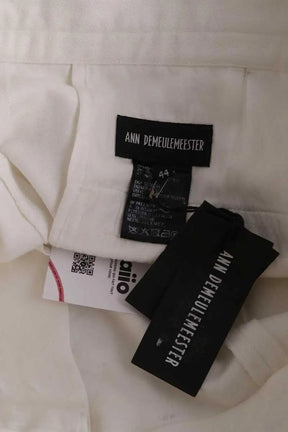 Jean droit Ann Demeulemeester Blanc en Coton