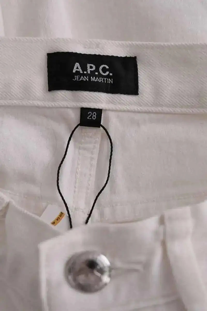 Jean droit APC Blanc en Coton