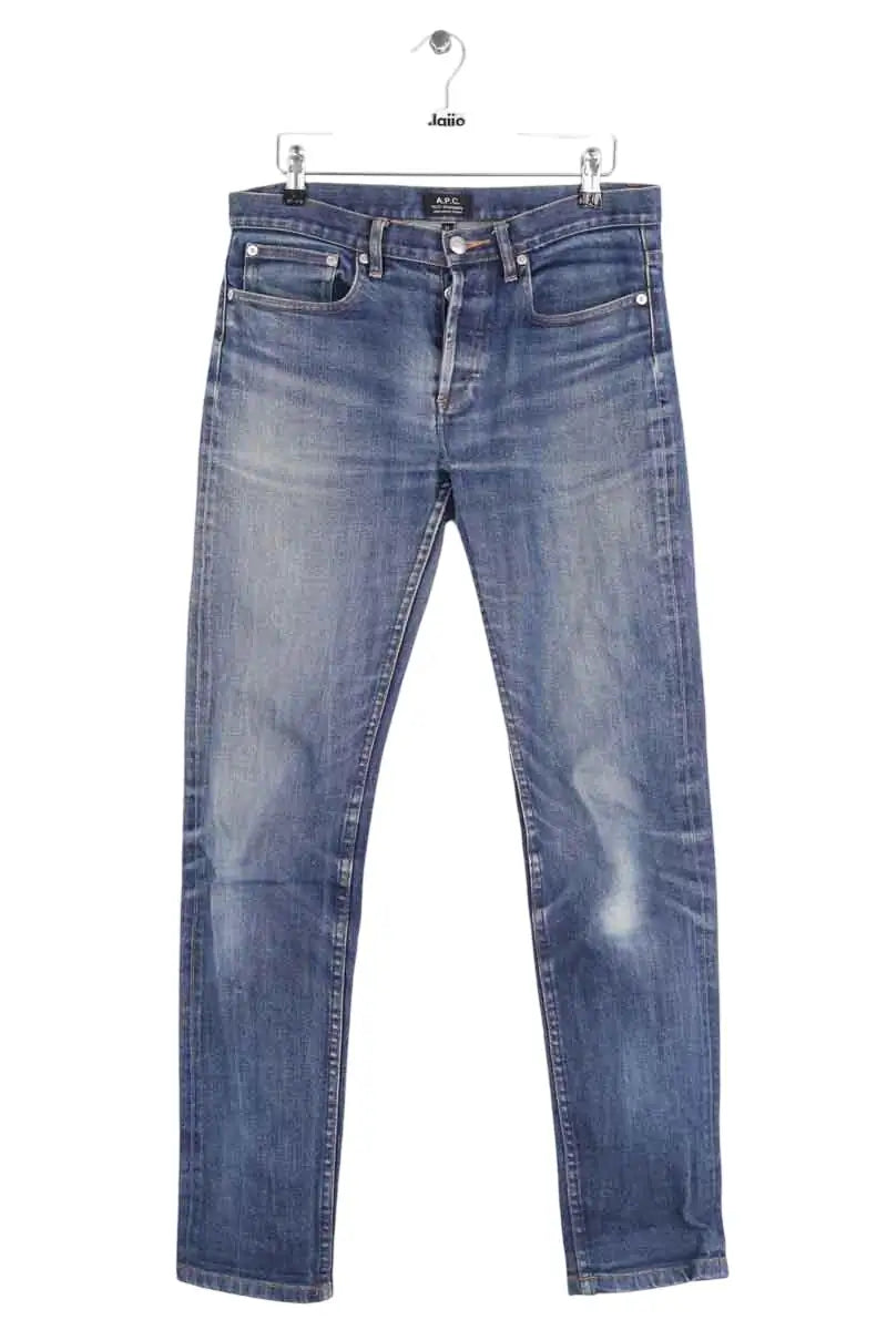 Jean droit APC Bleu en Coton, taille M - Seconde Main