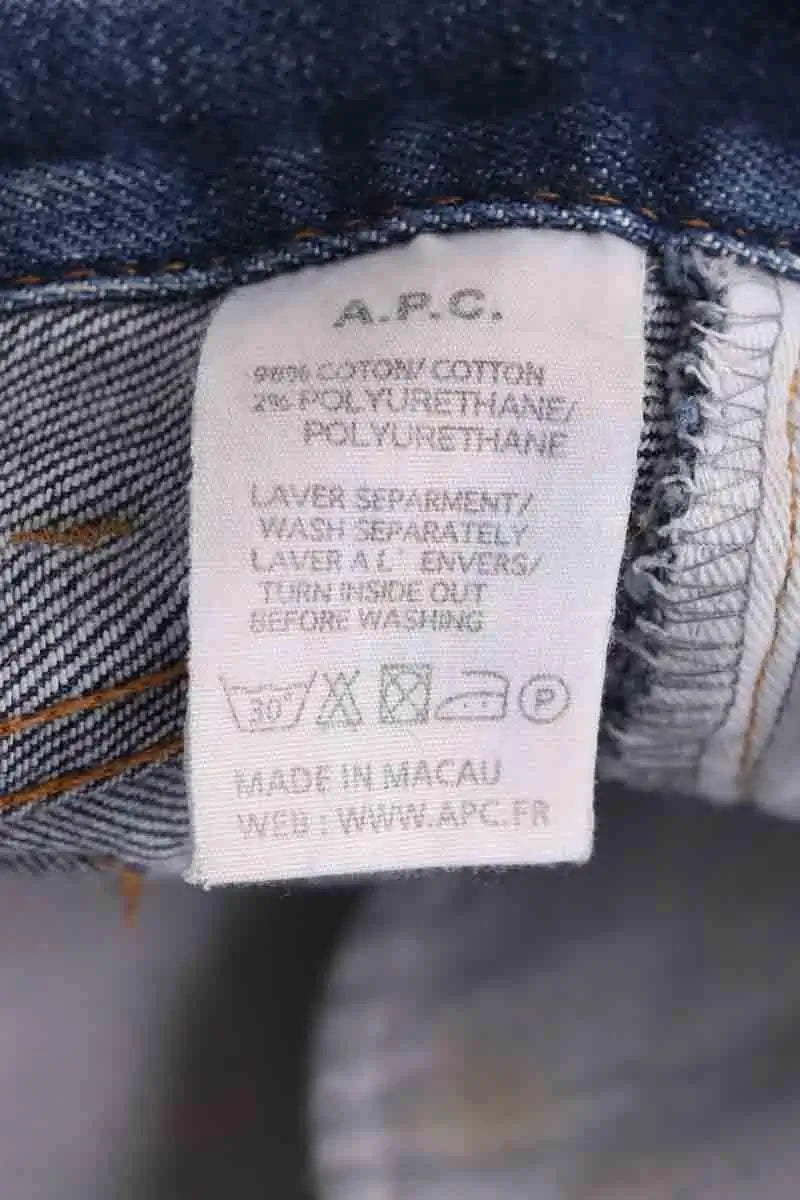 Jean droit APC Bleu en Coton