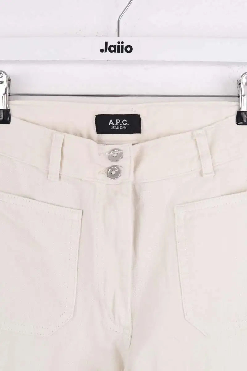 Jean droit APC Davi Blanc en Coton
