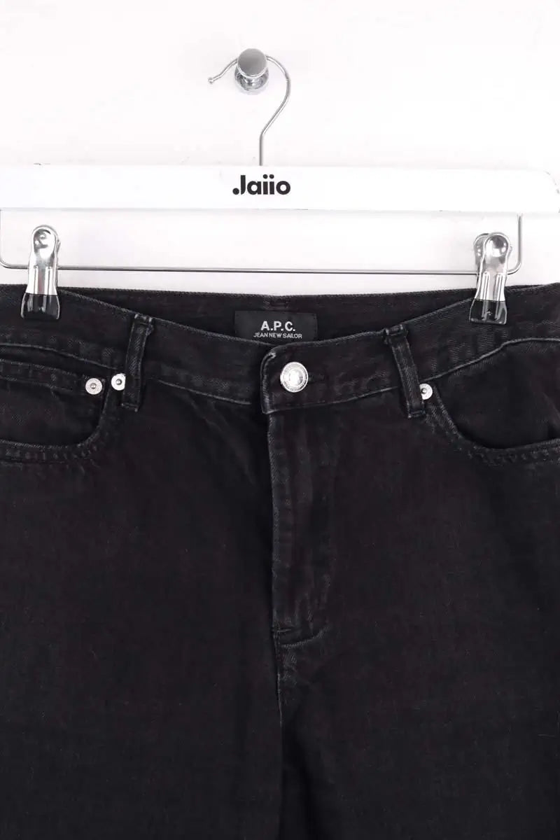 Jean droit APC New sailor Noir en Coton