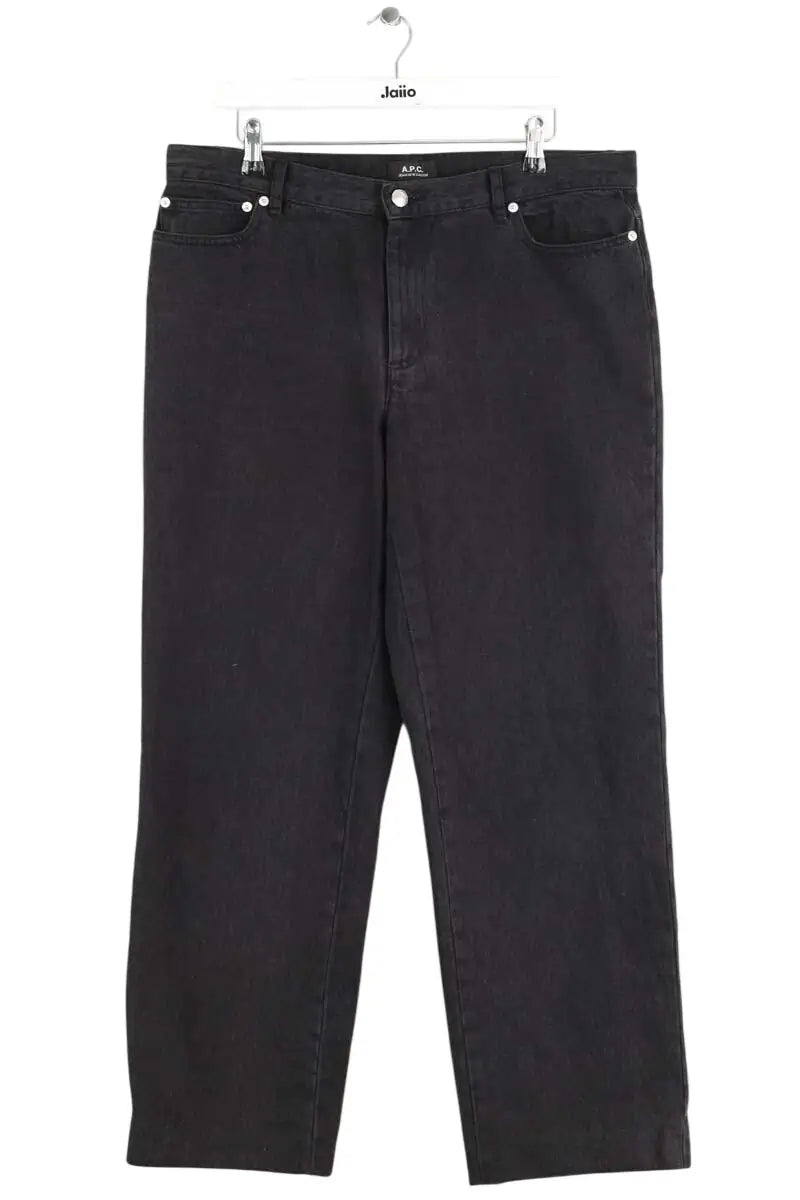 Jean droit APC Noir en Coton, taille XL - Seconde Main