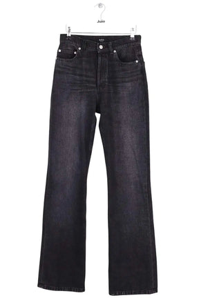 Jean droit APC Noir en Coton, taille XS - Seconde Main