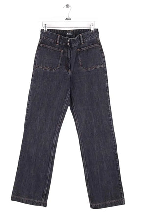 Jean droit APC Noir en Coton, taille XS - Seconde Main