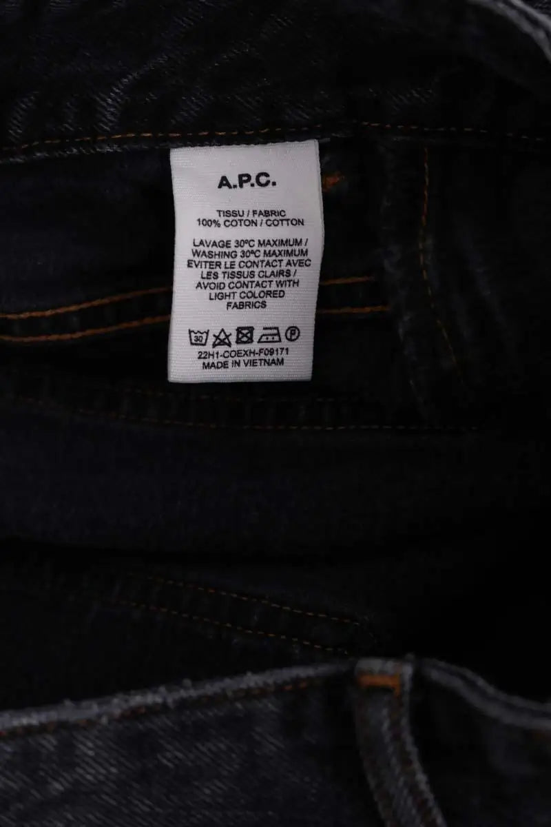 Jean droit APC Noir en Coton