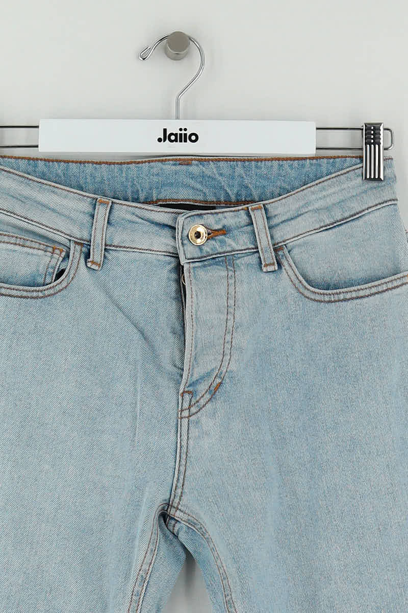 Jean droit Armani Bleu en Coton