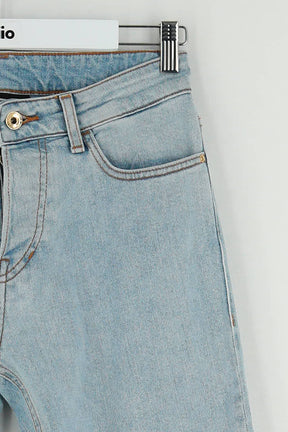 Jean droit Armani Bleu en Coton