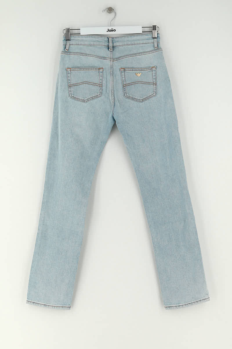 Jean droit Armani Bleu en Coton