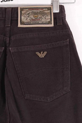 Jean droit Armani Jeans Marron en Coton