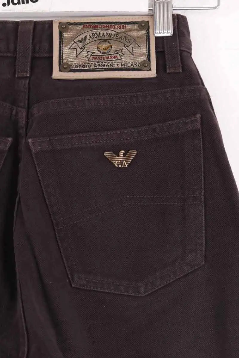Jean droit Armani Jeans Marron en Coton