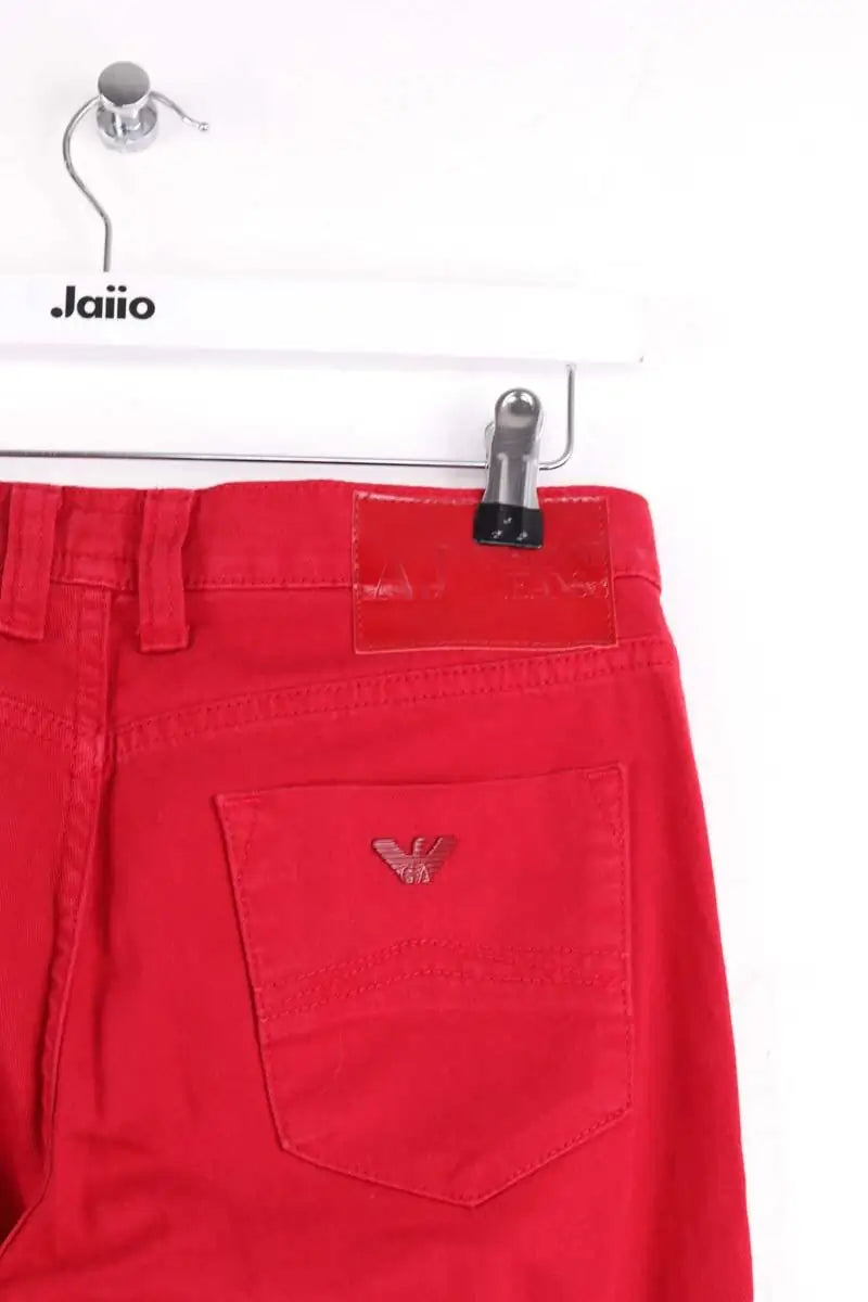 Jean droit Armani Jeans Rouge en Coton