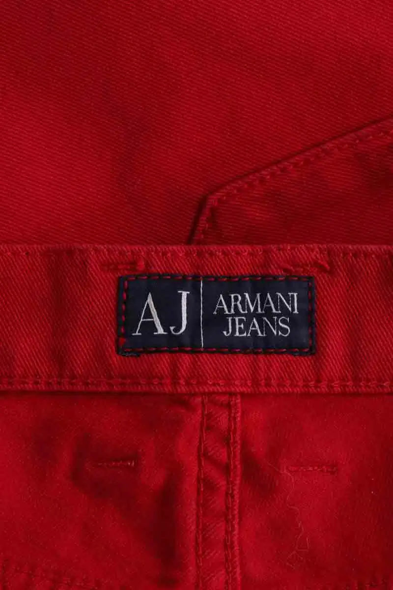Jean droit Armani Jeans Rouge en Coton