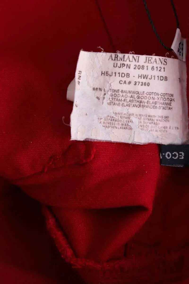 Jean droit Armani Jeans Rouge en Coton