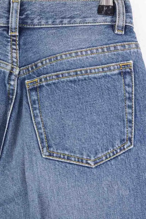Jean droit Balenciaga Bleu en Coton