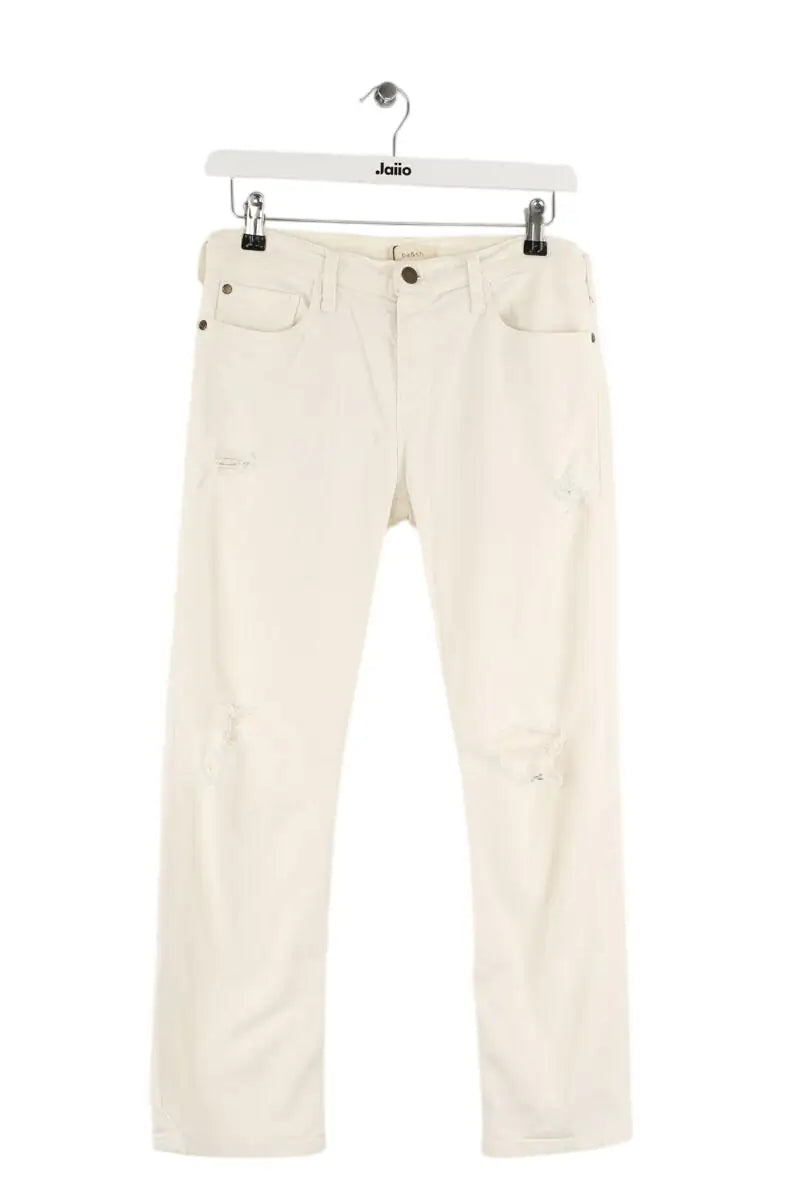 Jean droit Bash Bachir Blanc en Coton, taille S - Seconde Main