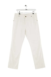Jean droit Ba&Sh Blanc en Coton - élasthanne, taille L - Seconde Main