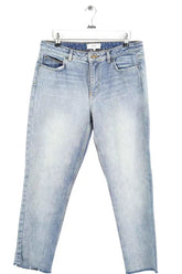 Jean droit Ba&Sh Blanc en Coton, taille M - Seconde Main