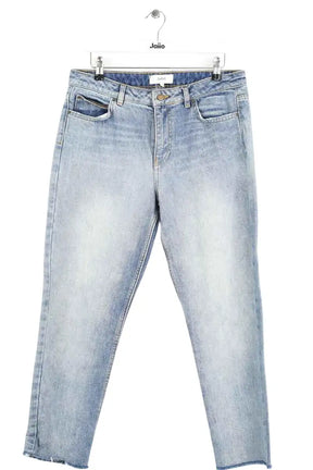 Jean droit Ba&Sh Blanc en Coton, taille M - Seconde Main
