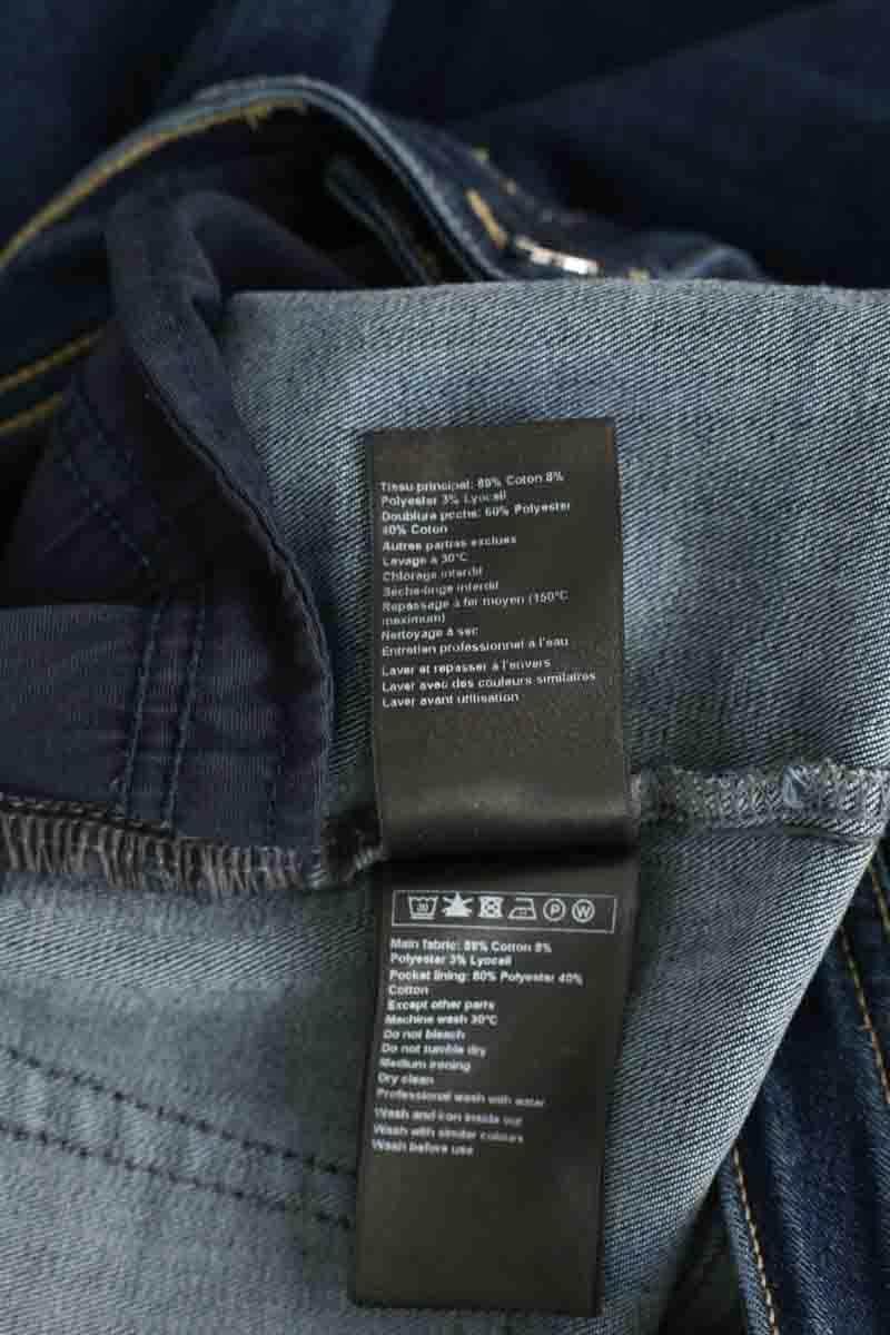 Jean droit Bash Bleu en Coton