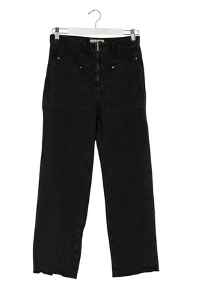 Jean droit Ba&Sh Noir en Coton, taille S - Seconde Main