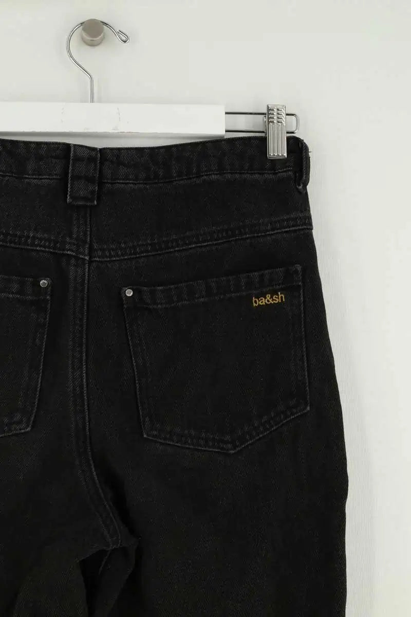 Jean droit Ba&Sh Noir en Coton