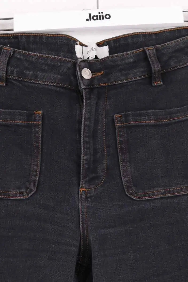 Jean droit Ba&Sh Noir en Coton