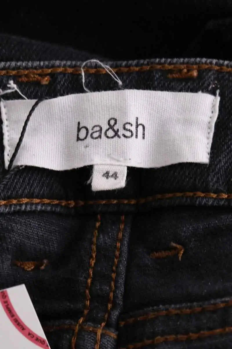 Jean droit Ba&Sh Noir en Coton