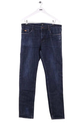 Jean droit Boss Bleu en Coton, taille M - Seconde Main